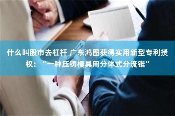 什么叫股市去杠杆 广东鸿图获得实用新型专利授权：“一种压铸模具用分体式分流锥”