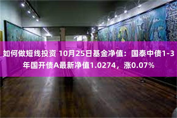 如何做短线投资 10月25日基金净值：国泰中债1-3年国开债A最新净值1.0274，涨0.07%